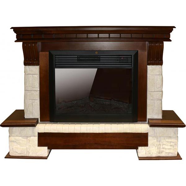 Камін електричний Rome темний горіх+слонова кістка